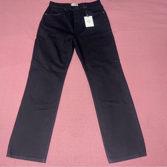 NWT Reformation x Camille Rowe Mid Rise Relaxed Straight Jeans Black 30 - Picture 5 of 13